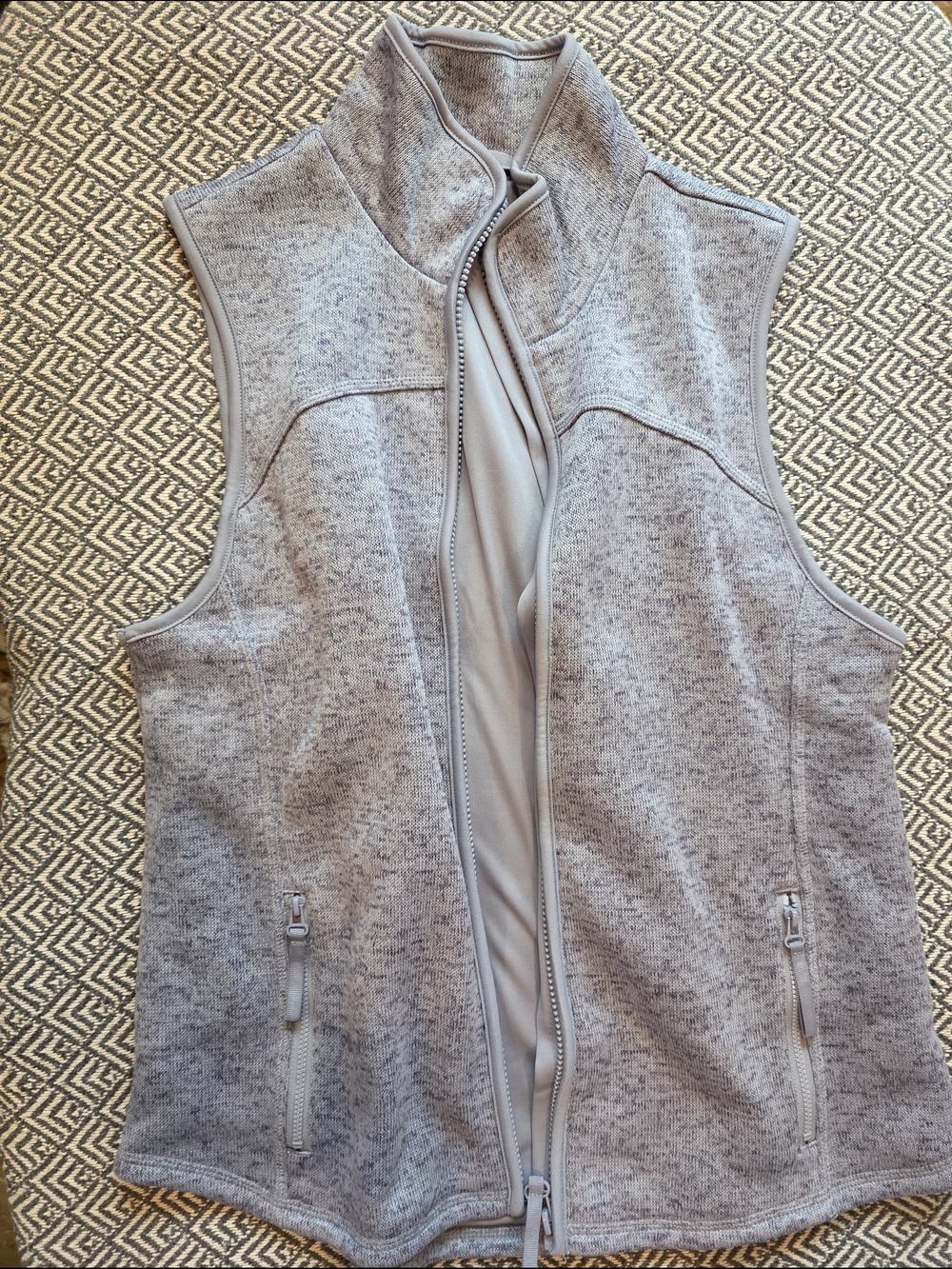 Maurices Light Blue Sleeveless Zip-Front Women's Vest